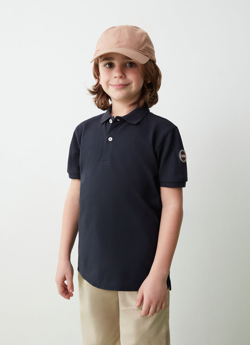 Cotton piqué polo shirt