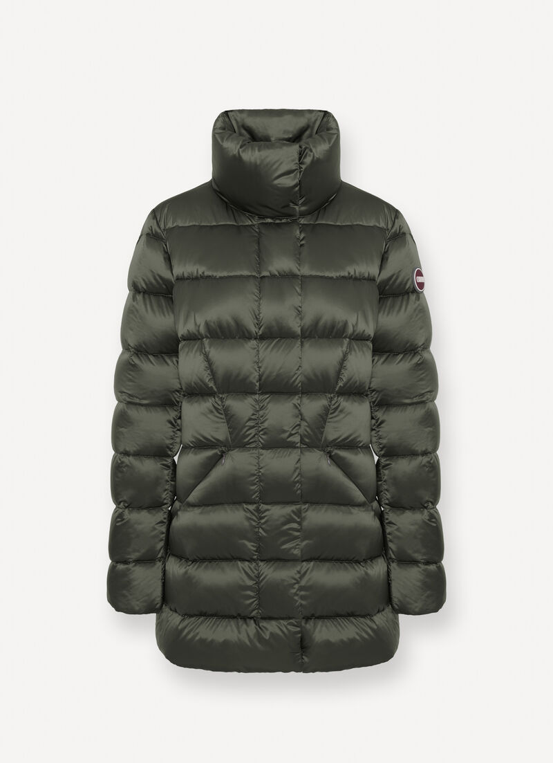 Long fitted down jacket