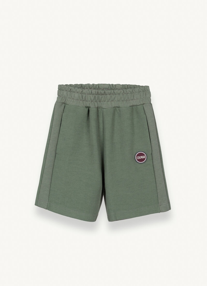 Shorts made from cotton blend piqué interlock fabric