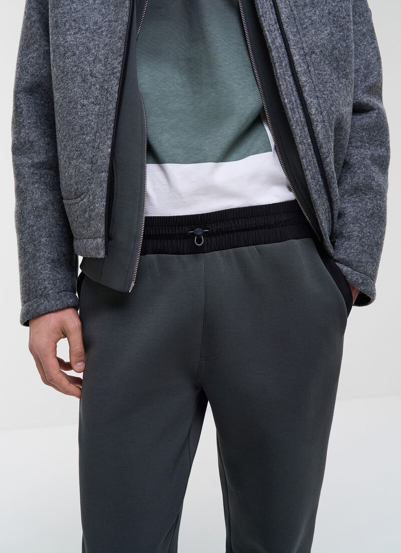 Tracksuit bottoms with nylon inserts