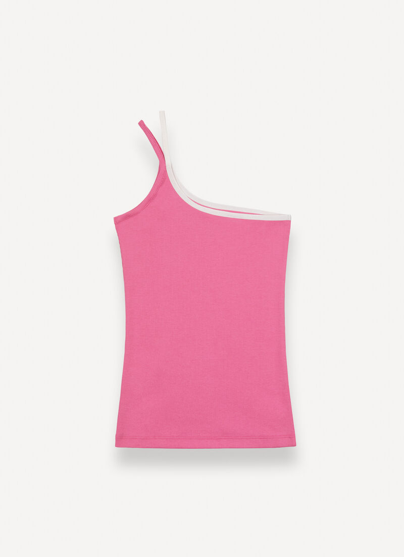 Asymmetrical vest top