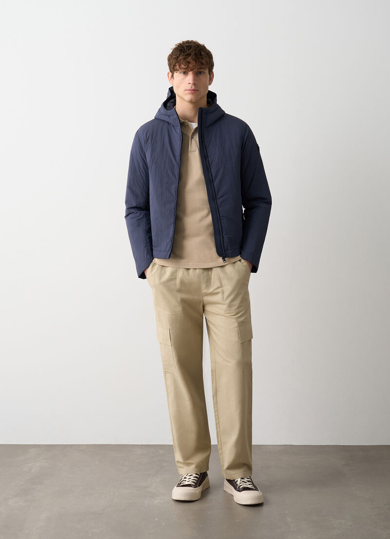 Lightweight crinkle down jacket