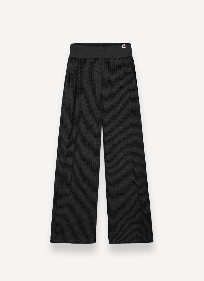 Cable-knit sweatpants