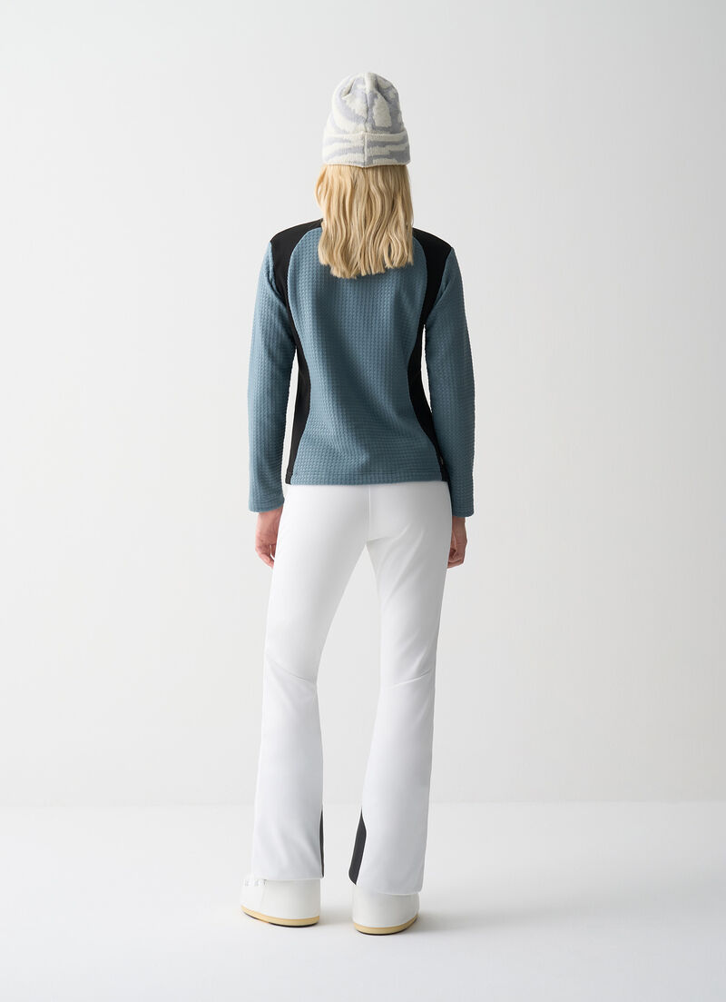 Fleece ski fleece with inserts