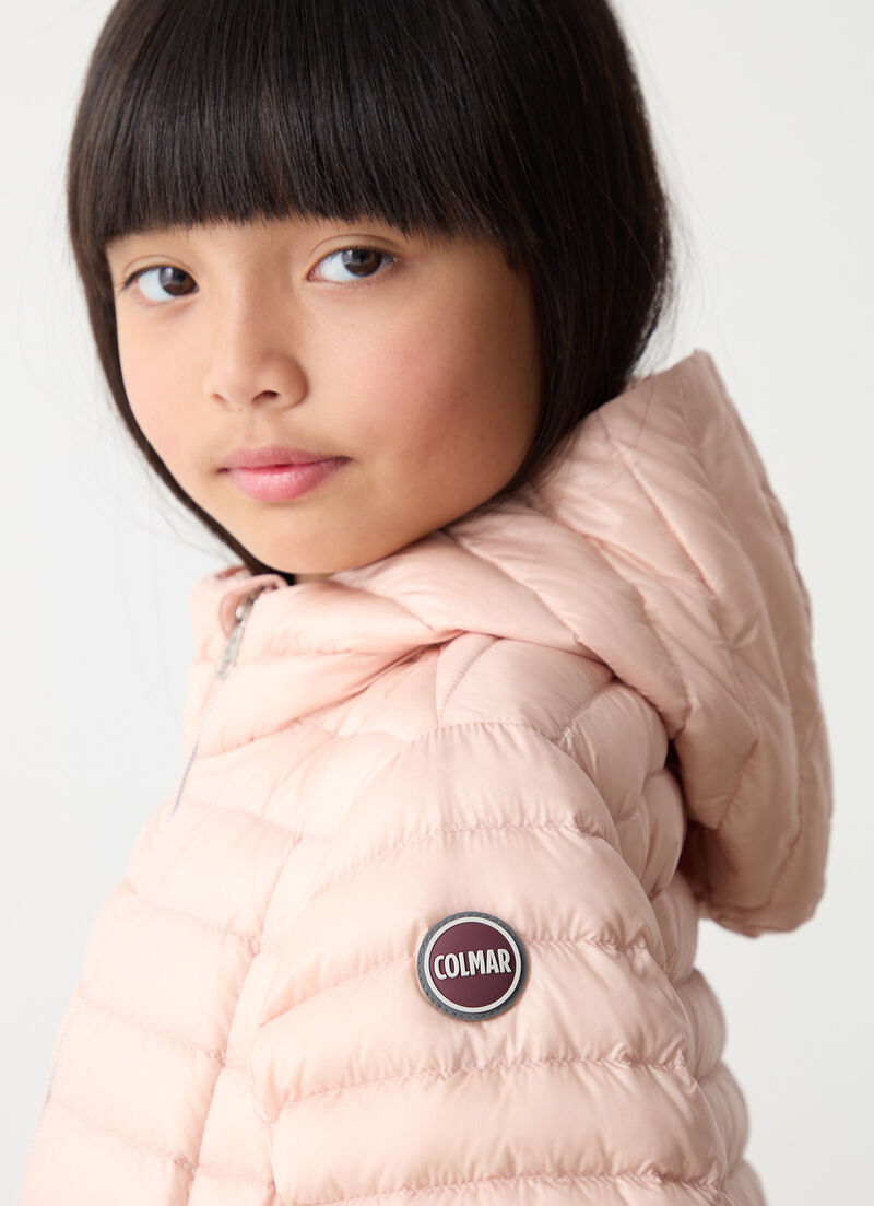 Long down jacket with hood