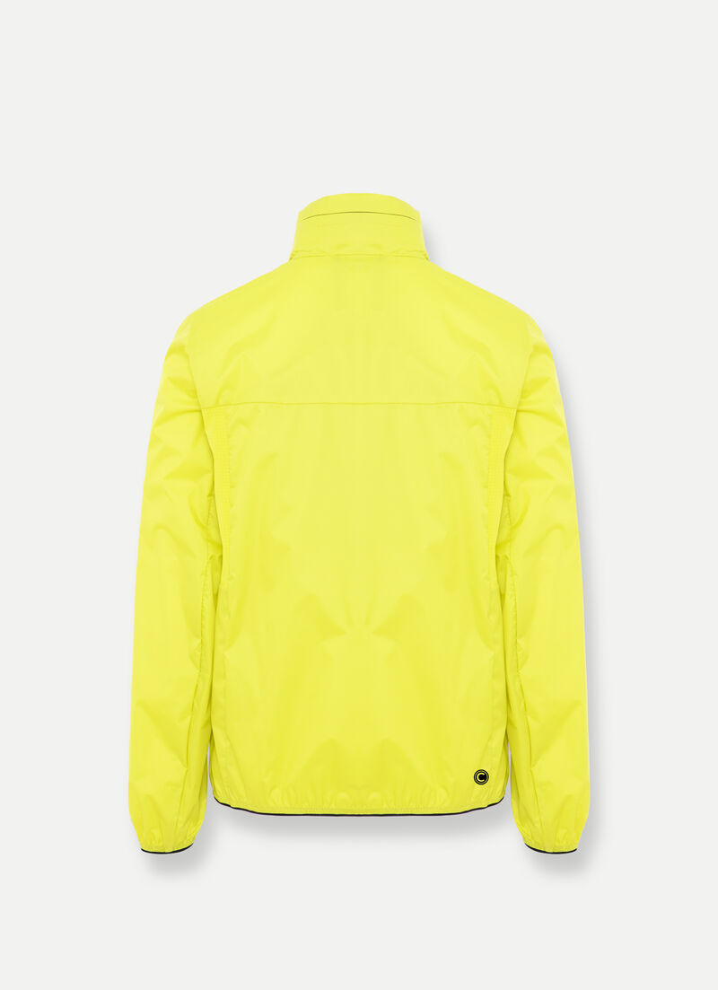 Unlined jacket with hood in the collar