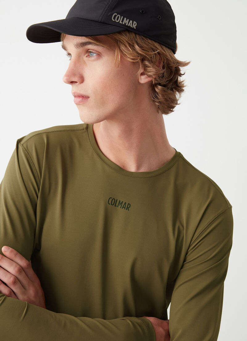 Long-sleeved T-shirt in stretch jersey