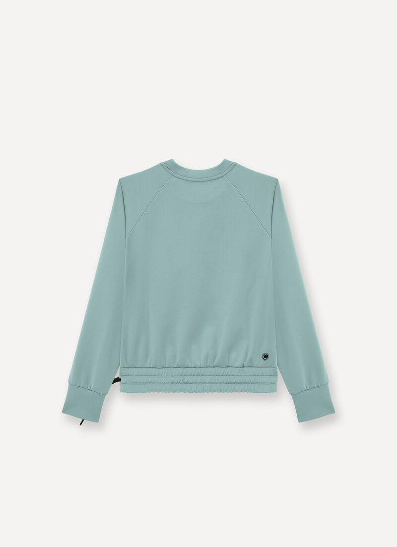 Stretch crew-neck sweatshirt
