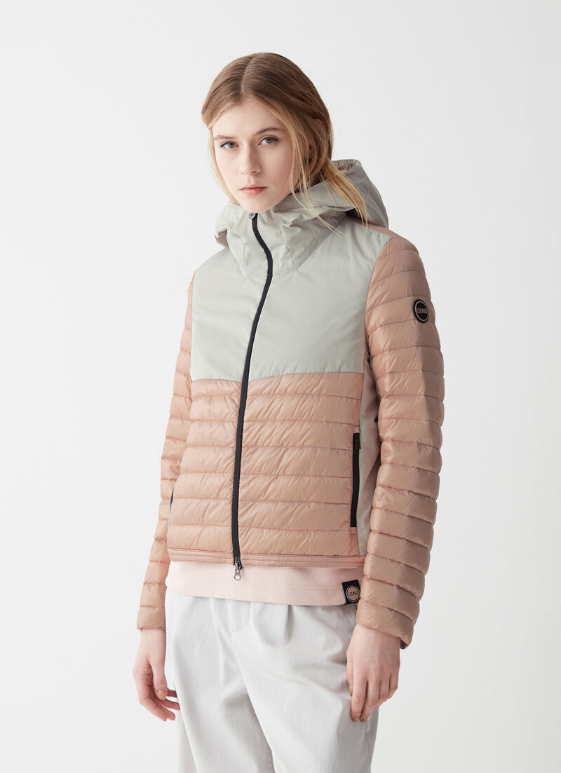 Hooded recycled fabric jacket