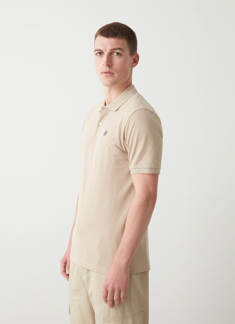Piqué polo-shirt with ribbed trims