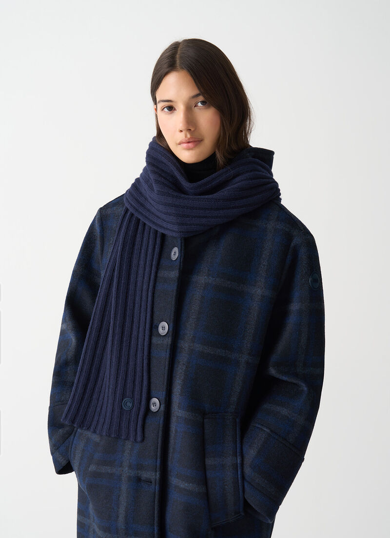 Unisex wide-rib scarf