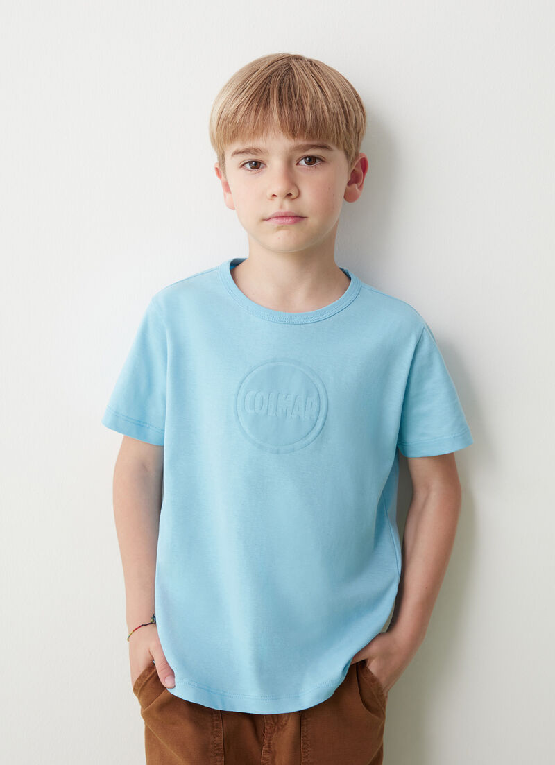 Cotton T-shirt with maxi Colmar logo