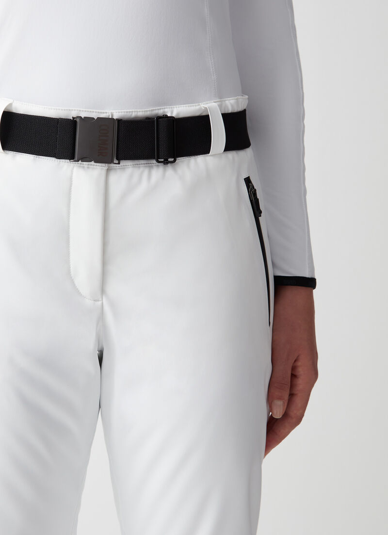 Padded ski pants with belt