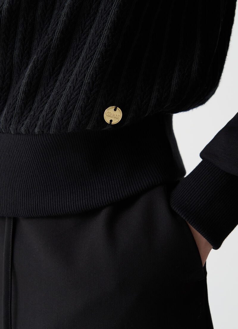 Cable-knit sweatshirt