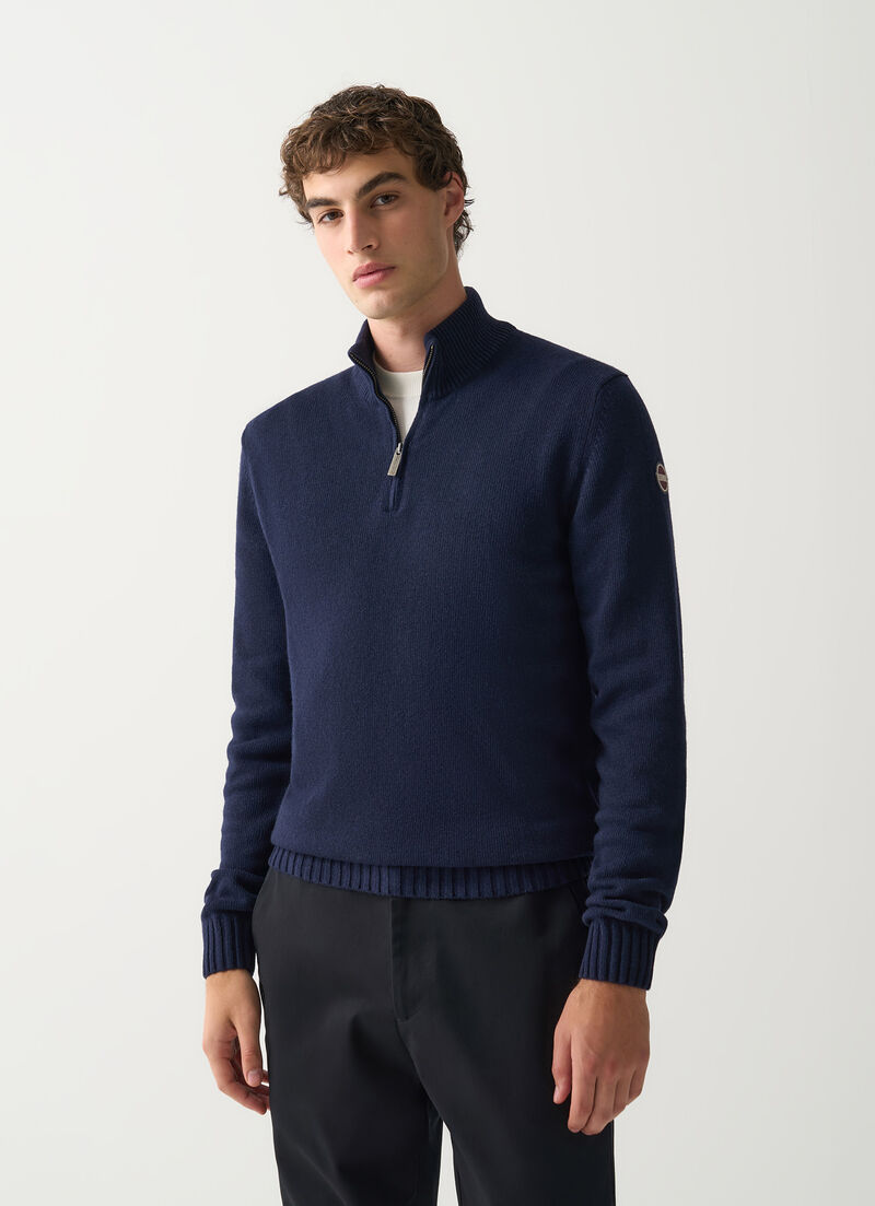 Branded half-zip pullover
