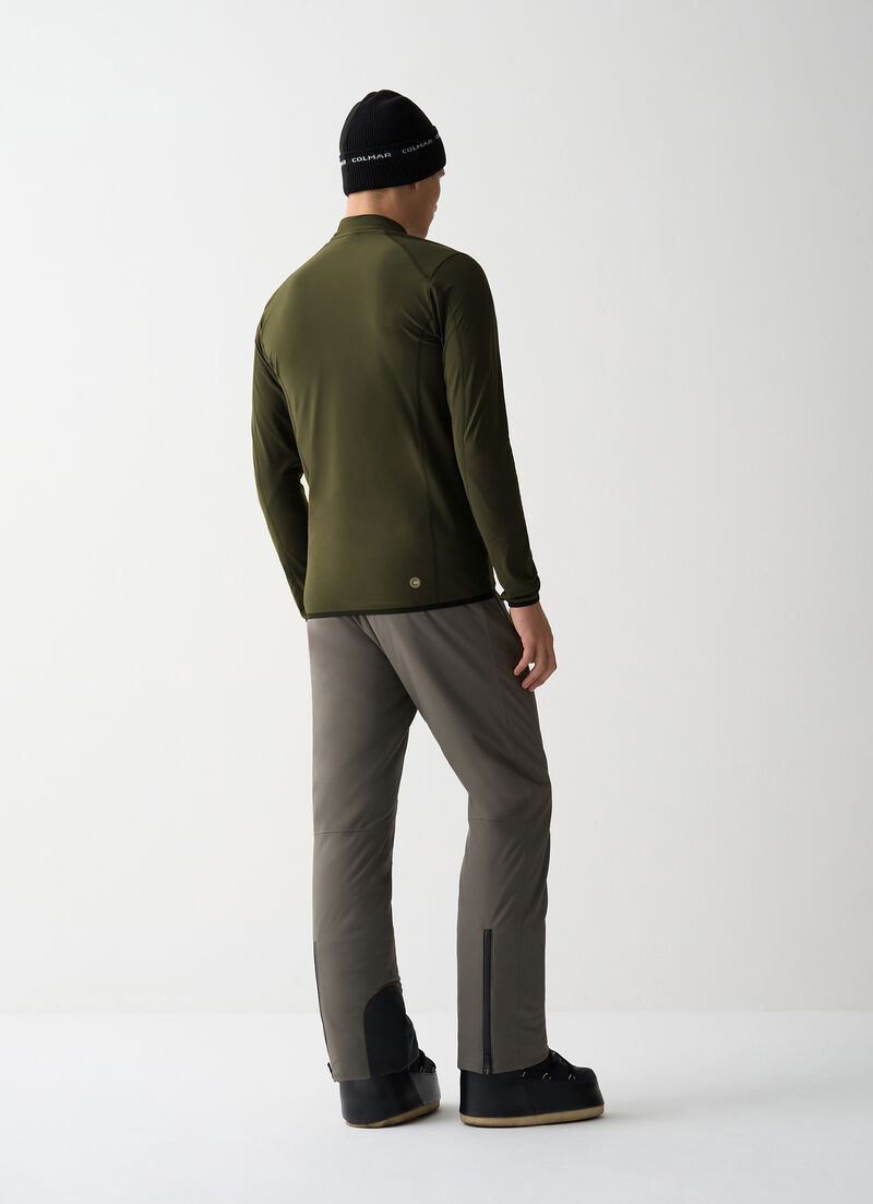 Thermal stretch ski jumper