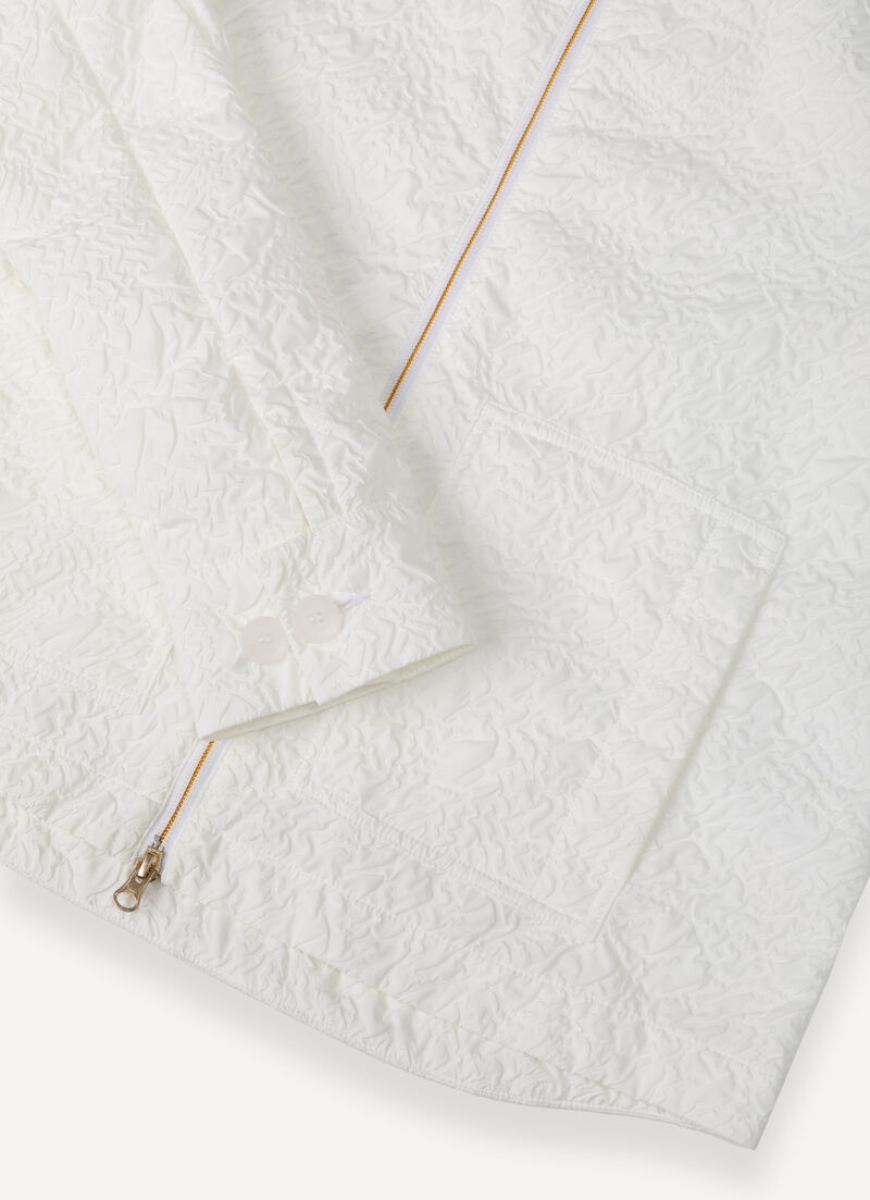 Embossed hooded jacket