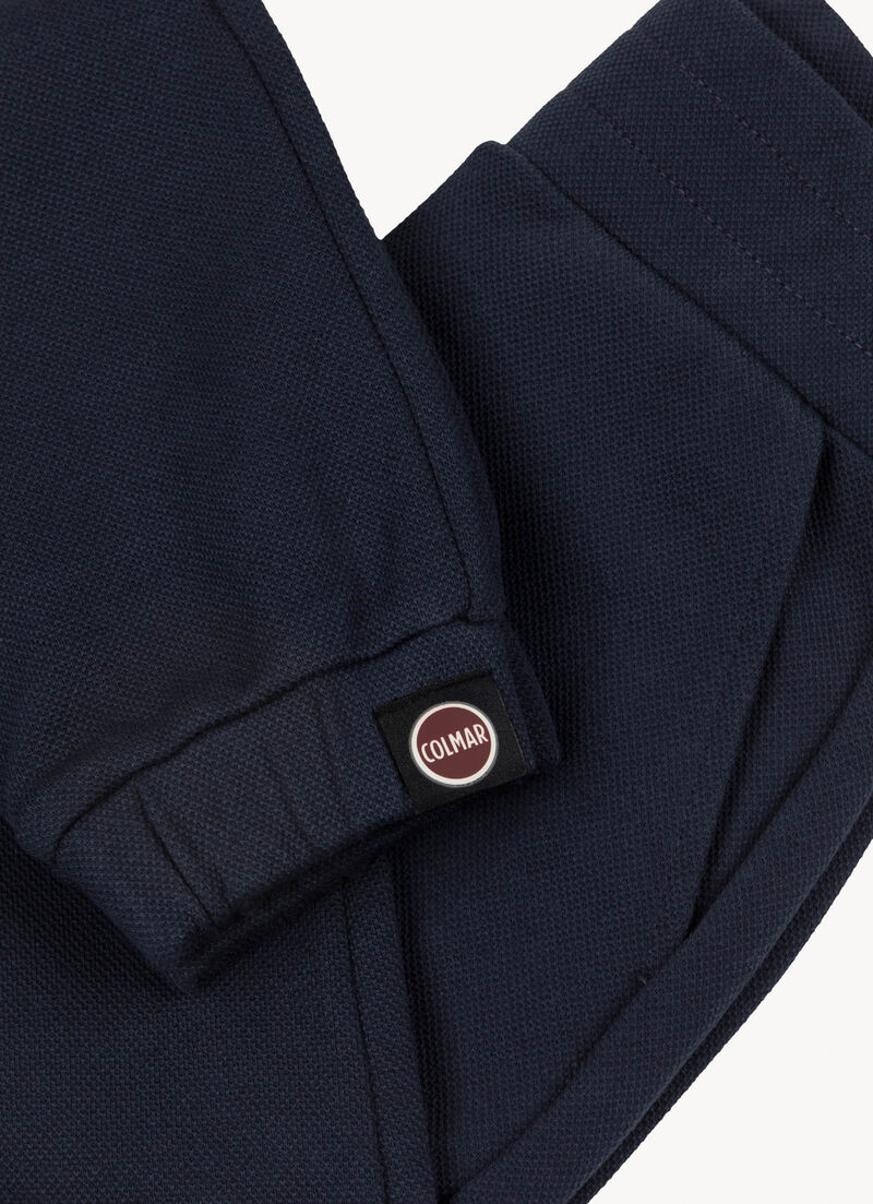 Trousers made of cool piqué interlock fabric