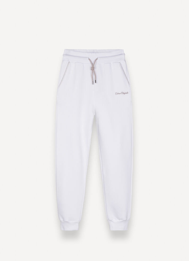 Tracksuit bottoms with embroidery