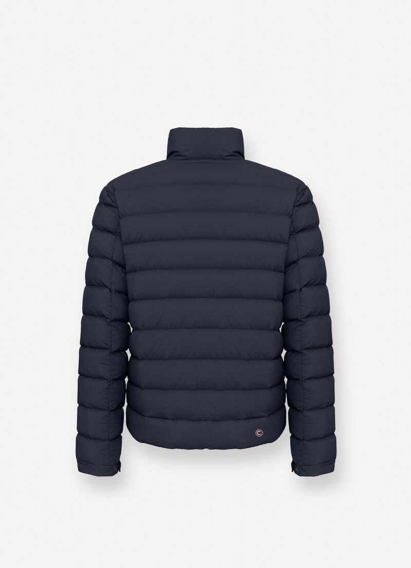Down jacket with padded collar