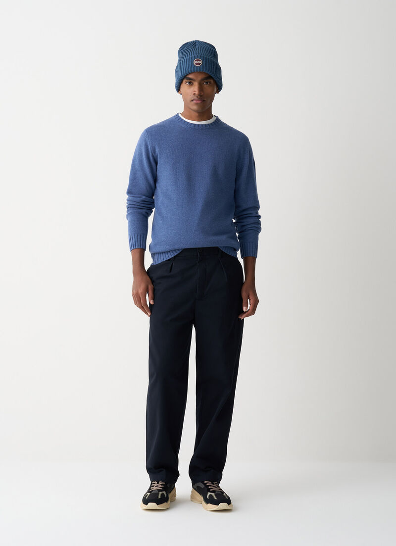 Branded wool pullover