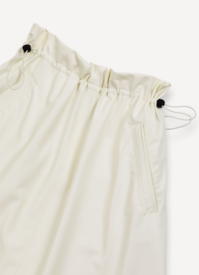 Faux leather midi skirt