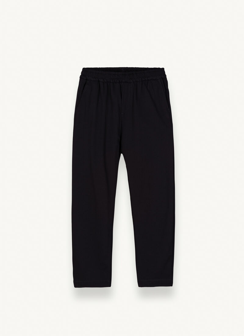 Comfortable-cut trousers with elasticated waistband