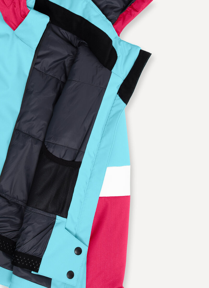Girls’ colourblock ski jacket