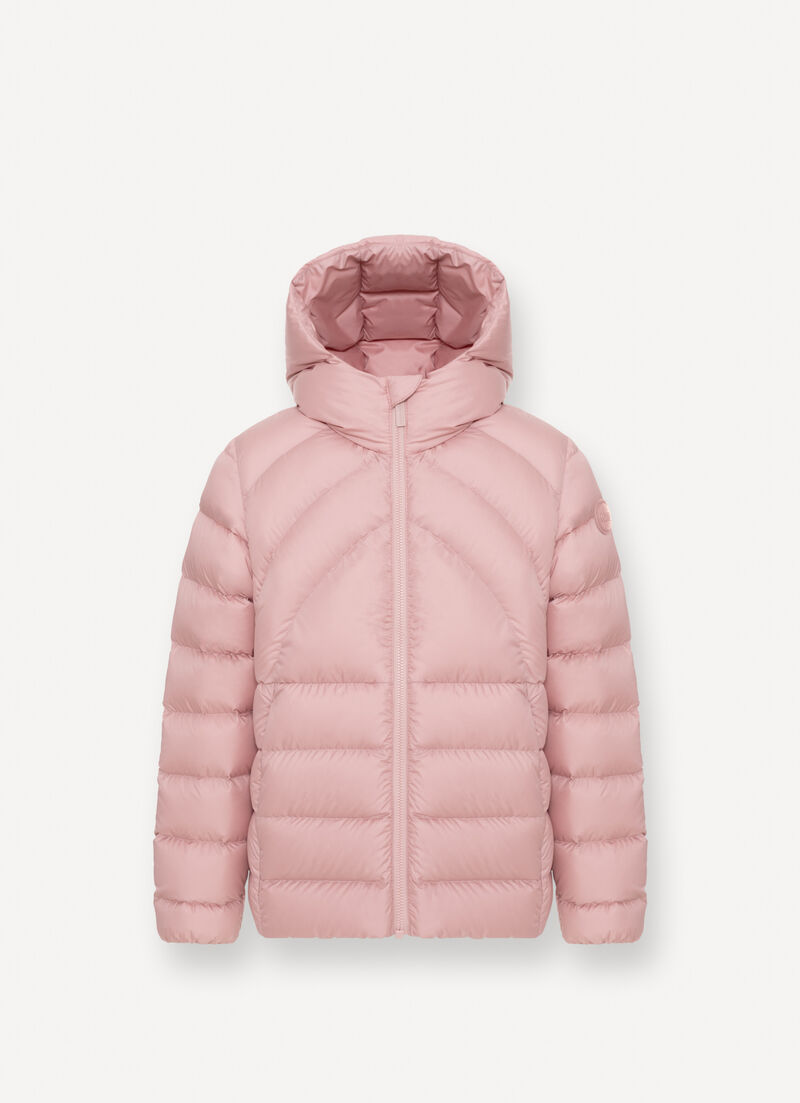 Quilted down jacket with hood