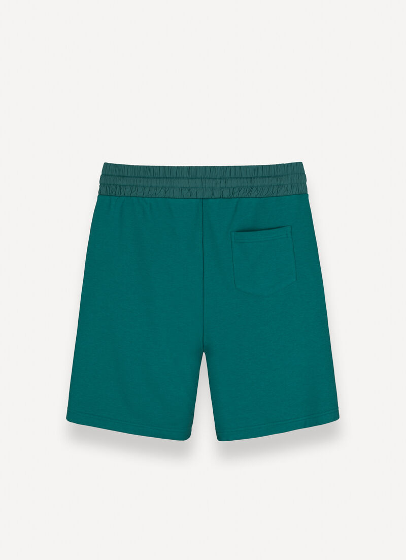 Fleece shorts with nylon details