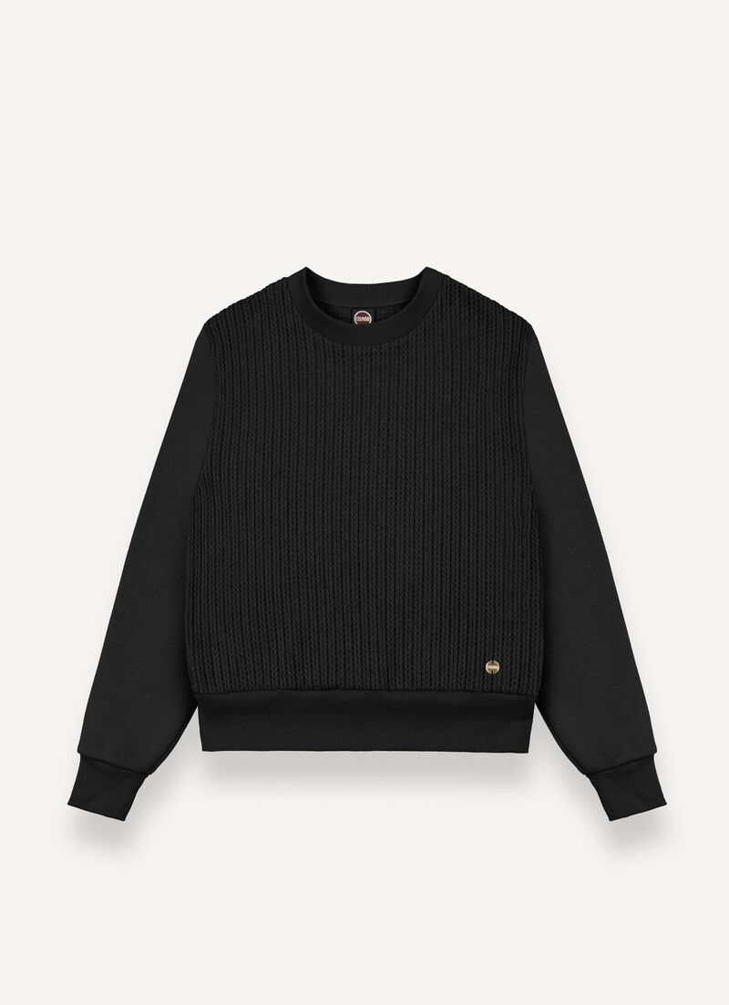 Cable-knit sweatshirt