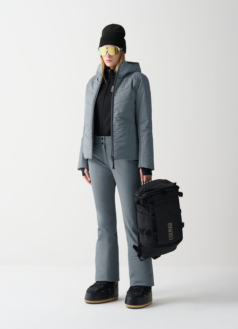 Charming houndstooth ski jacket