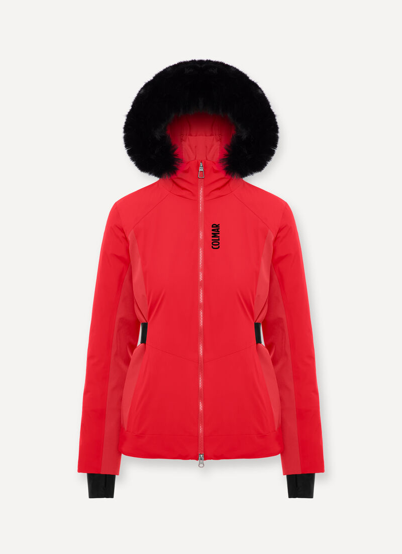Ski parka with fur
