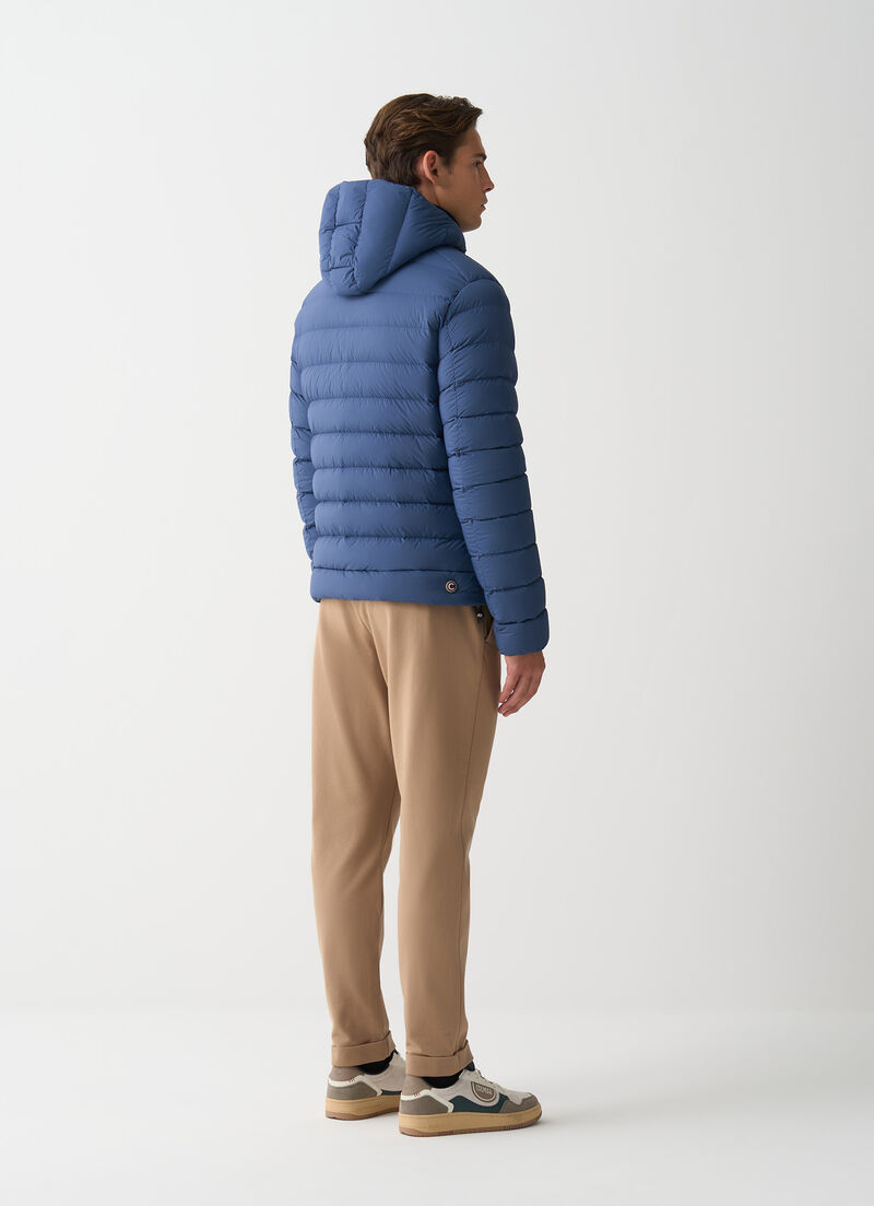 Down jacket with hood