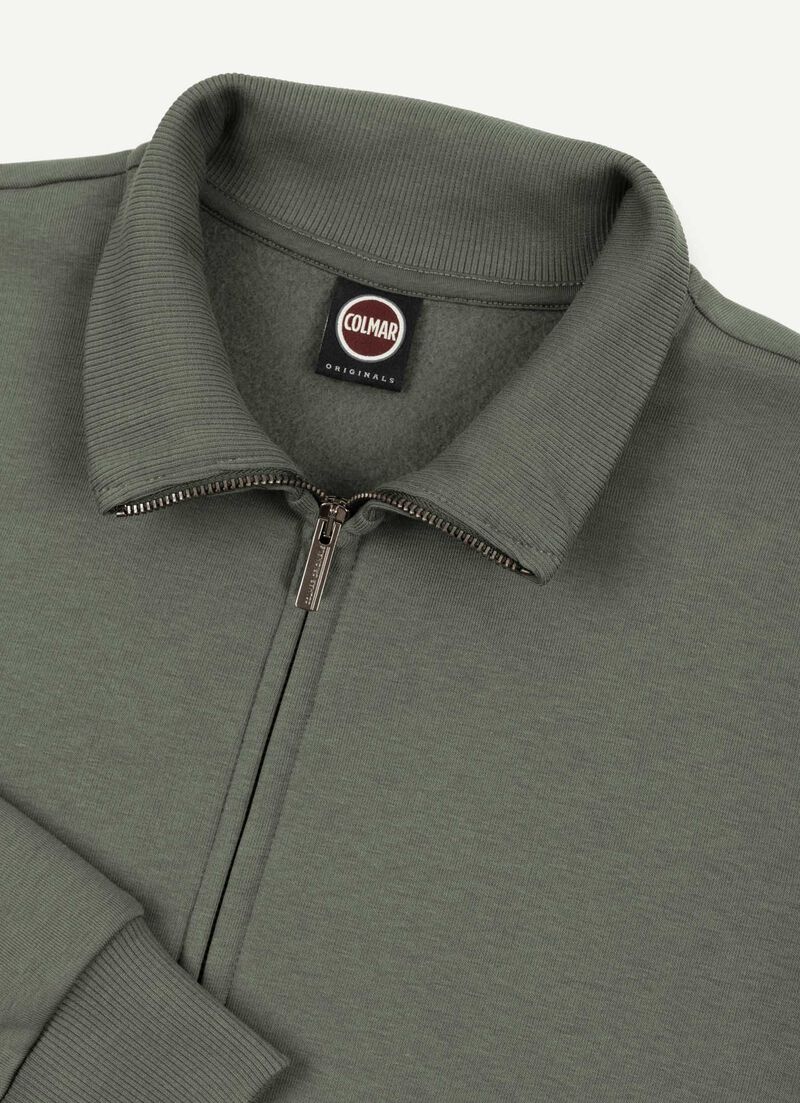 Cotton high-neck sweatshirt