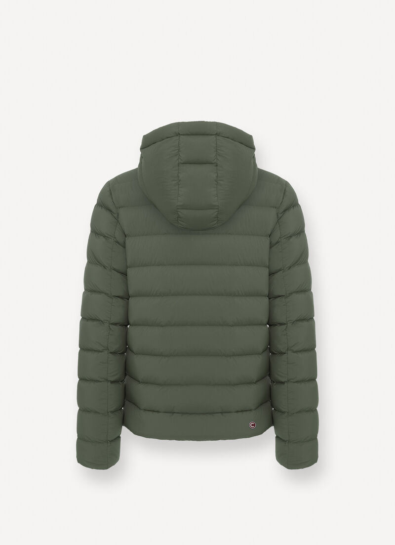 Down jacket with detachable hood