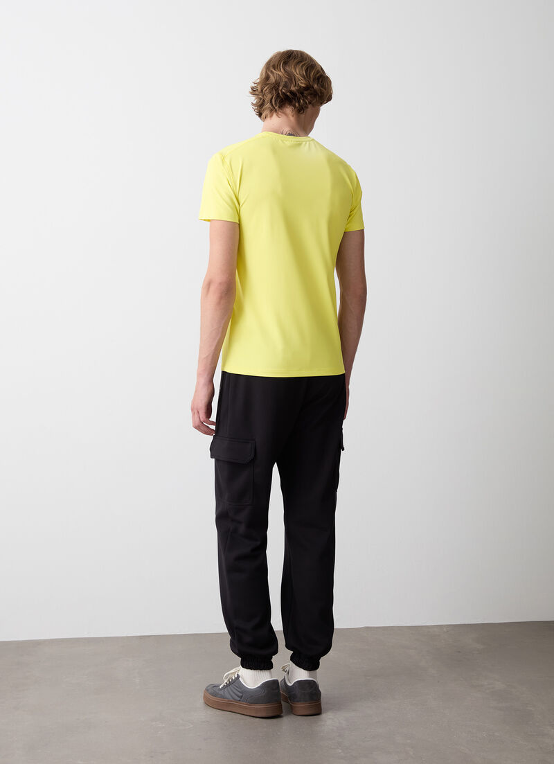 Short-sleeved T-shirt in stretch jersey