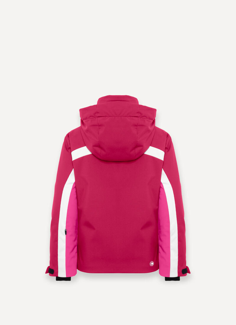 Girl's colour-block ski jacket