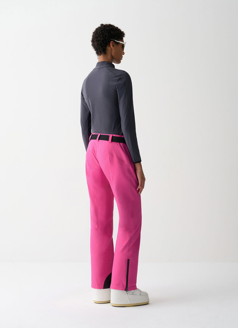 Padded ski pants with belt