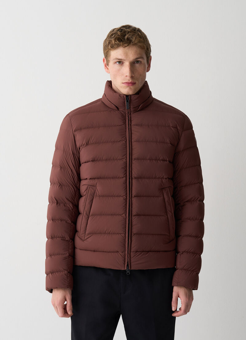 Down jacket with detachable hood