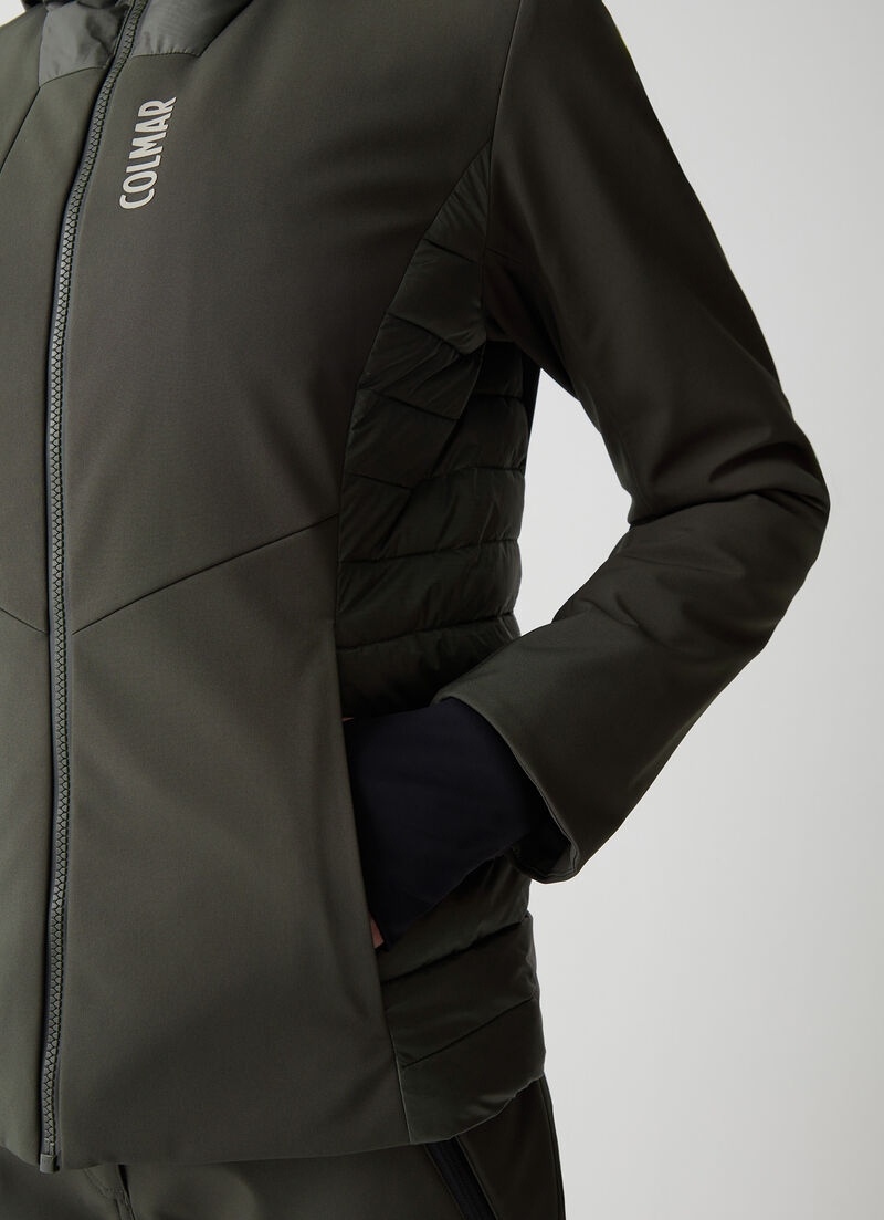 Two-fabric ski jacket