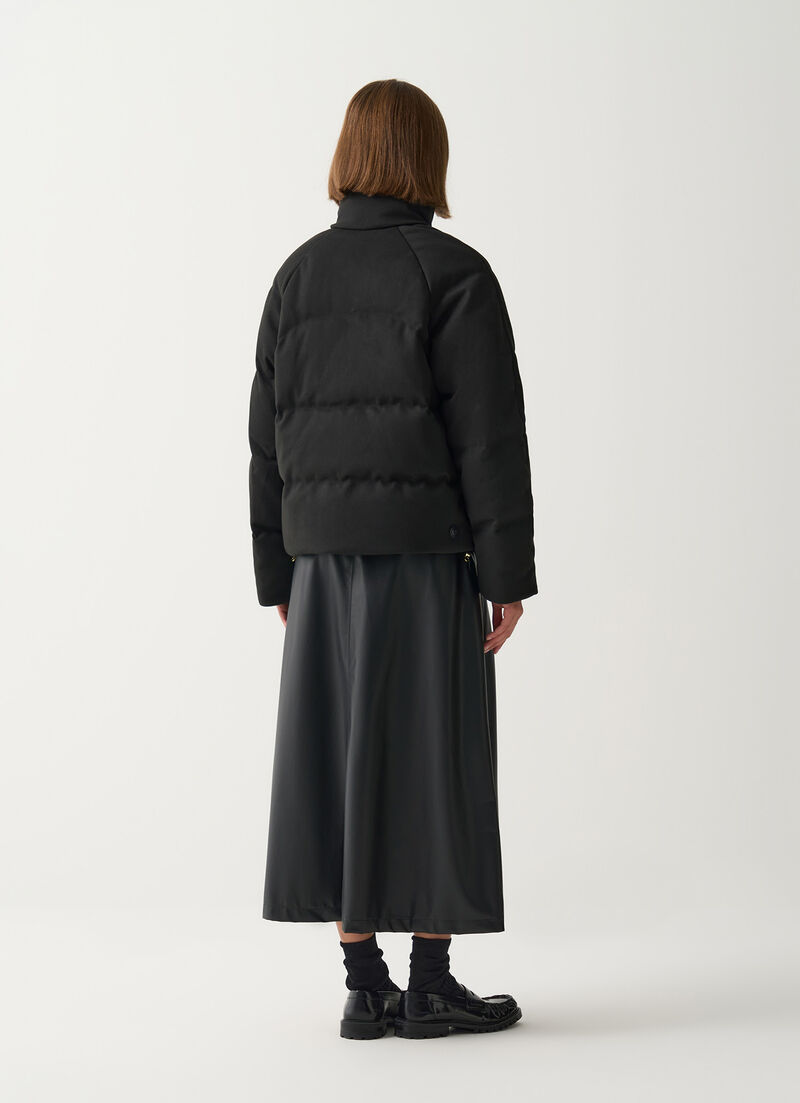 Down jacket with chevron design