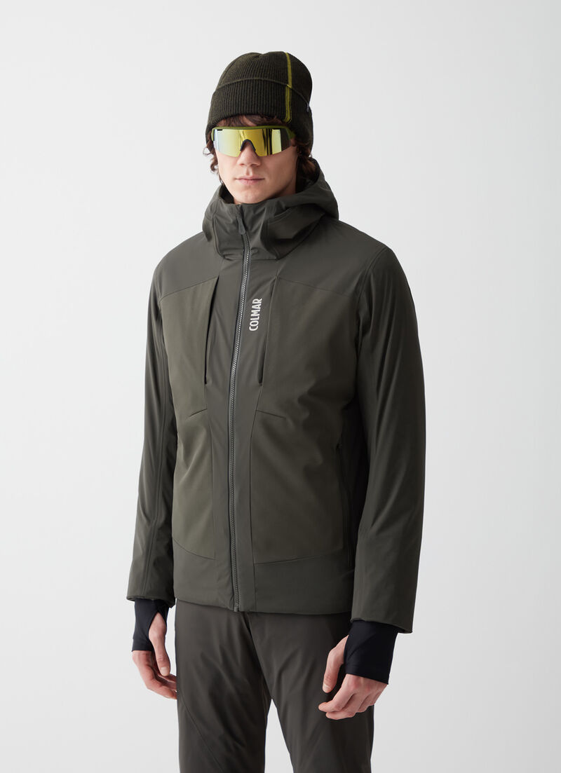 Stretch ski jacket with back pocket