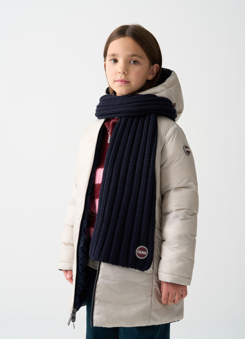 Unisex rib-knit scarf