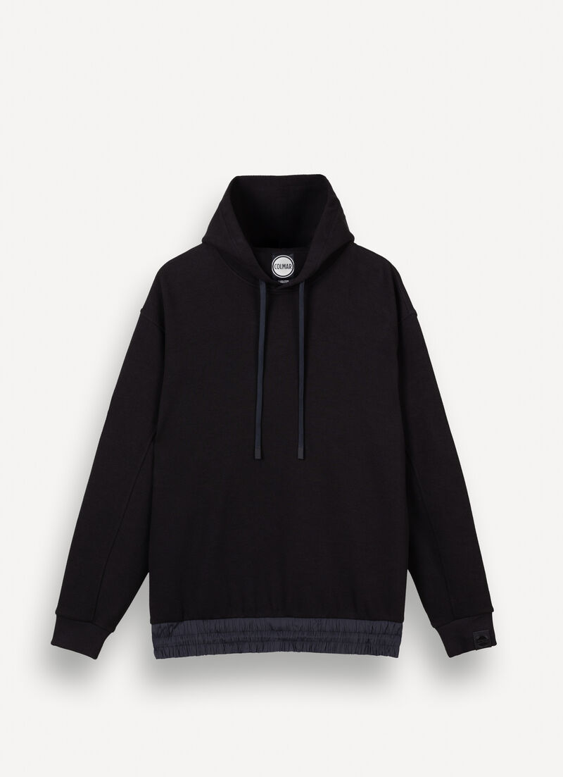 Sweatshirt with nylon inserts