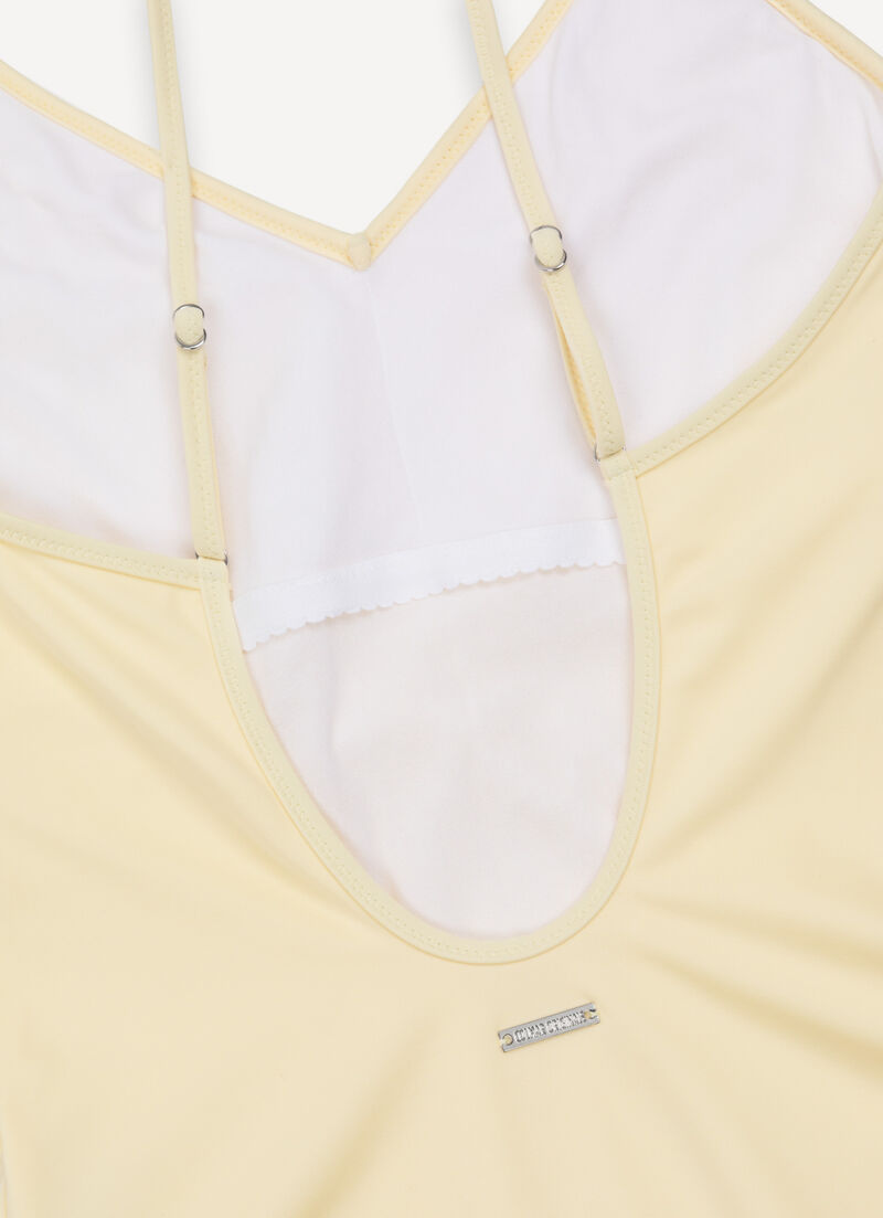 Solid-colour one-piece swimsuit