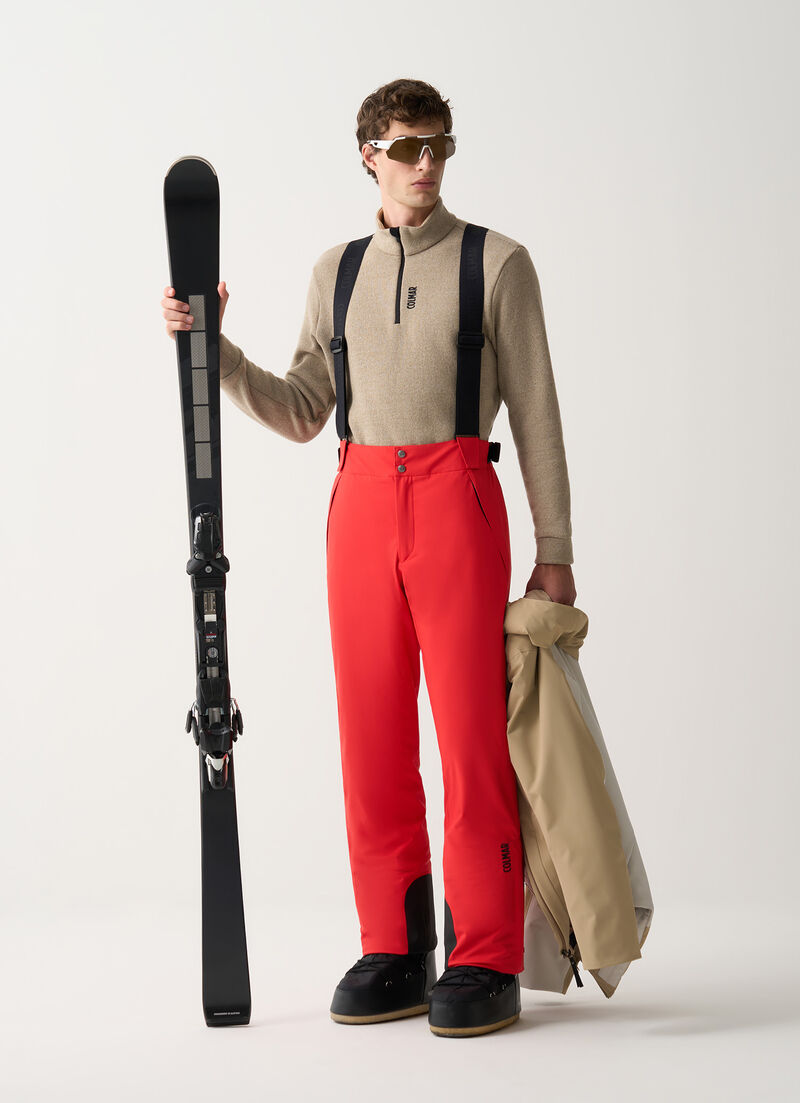 Padded 4Way fabric ski salopettes