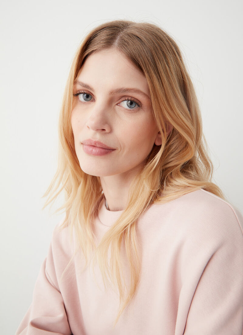 Cropped relaxed-fit sweatshirt