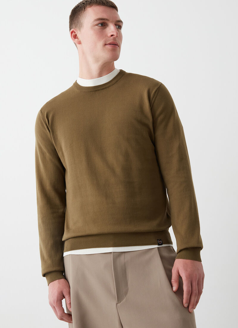 Faded crew-neck pullover