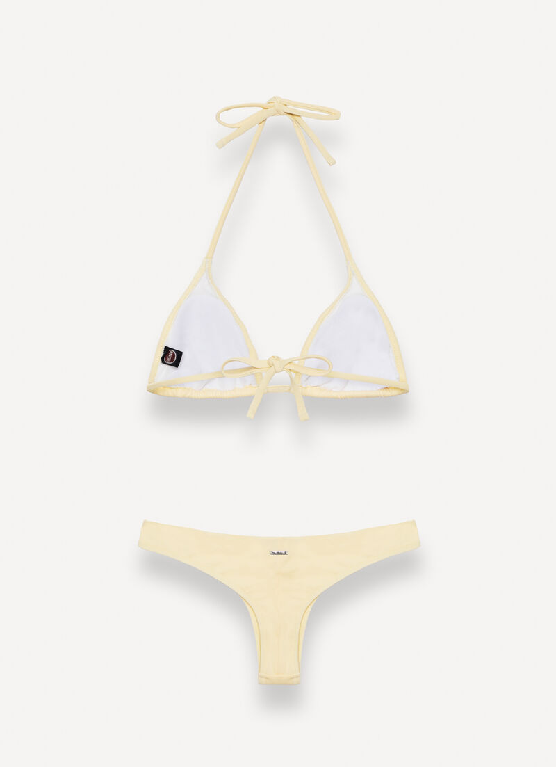 Triangle bikini with Brazilian bikini bottoms